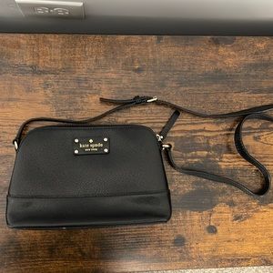 Black leather purse